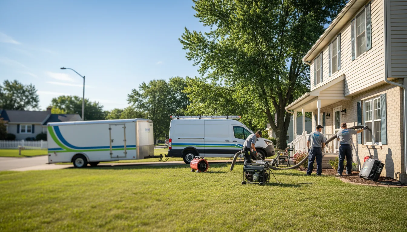 Flooded Basement Restoration And Cleanup With Repair in Rochester, IL near me
